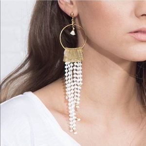 Gorgeous white and gold Monsoon Earrings